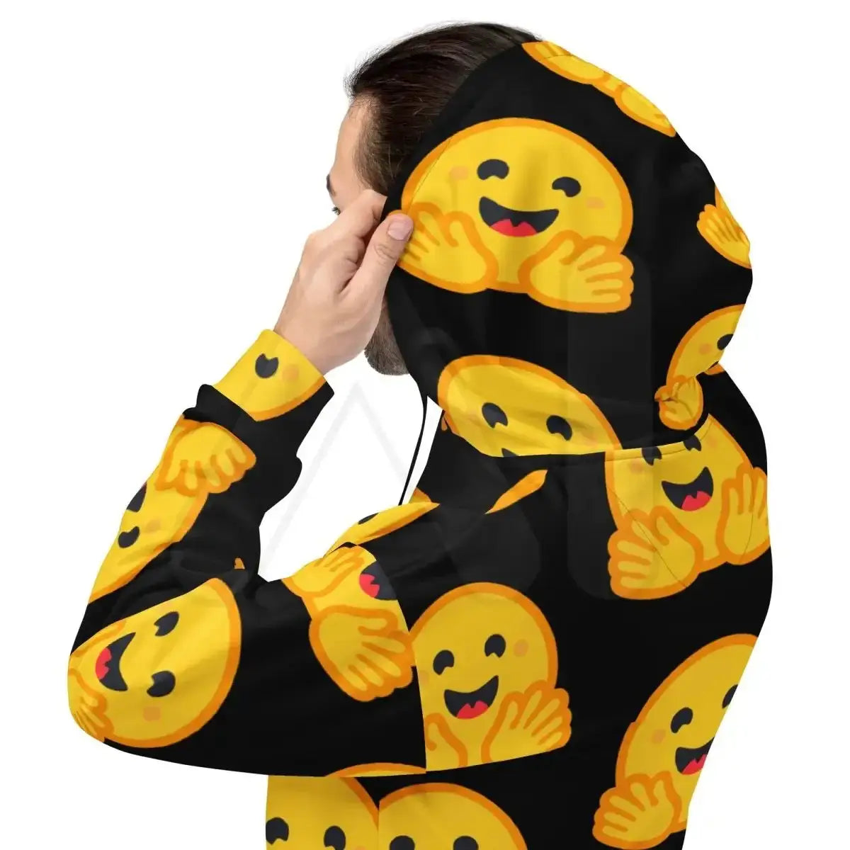 All-Over Print Hugging Face Icon Hoodie 2 (unisex)