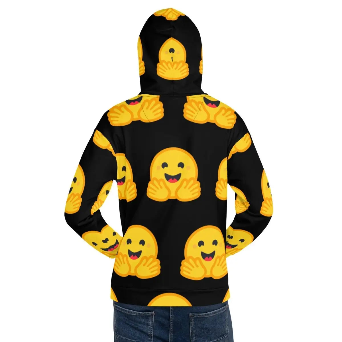 All-Over Print Hugging Face Icon Hoodie (unisex)