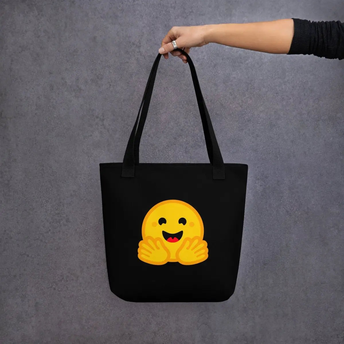 All-Over Print Hugging Face Icon Tote Bag