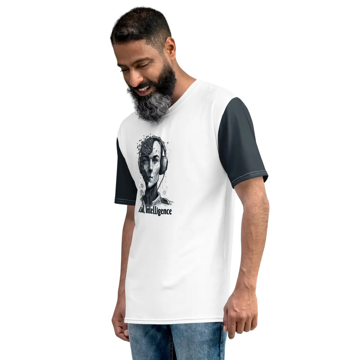 All-Over Print Male Gear Head Robot T-Shirt (men)