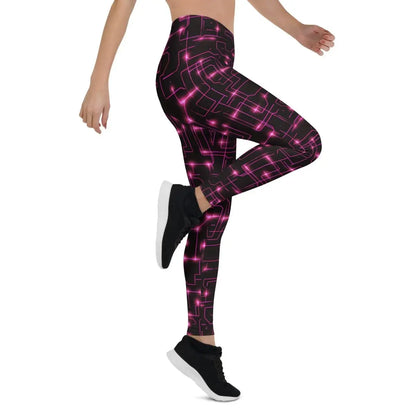 All-Over Print Pink Tron Leggings (women)