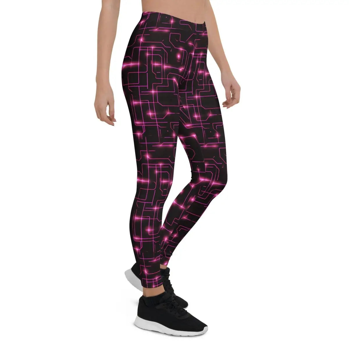 All-Over Print Pink Tron Leggings (women)