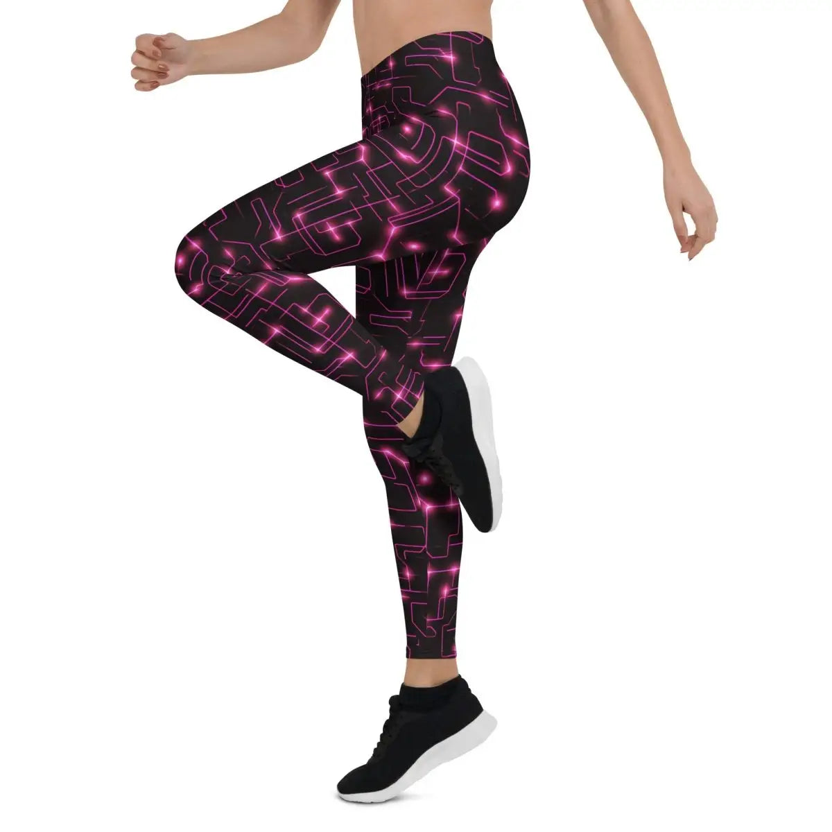 All-Over Print Pink Tron Leggings (women)