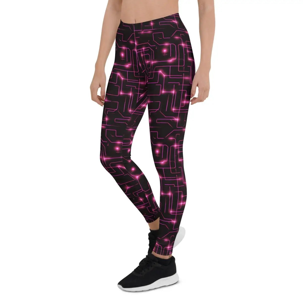 All-Over Print Pink Tron Leggings (women)