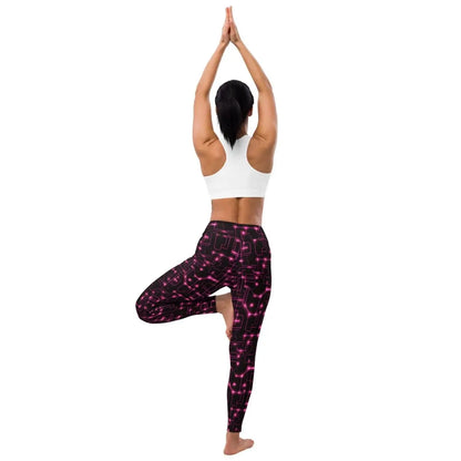 All-Over Print Pink Tron Yoga Leggings (women)