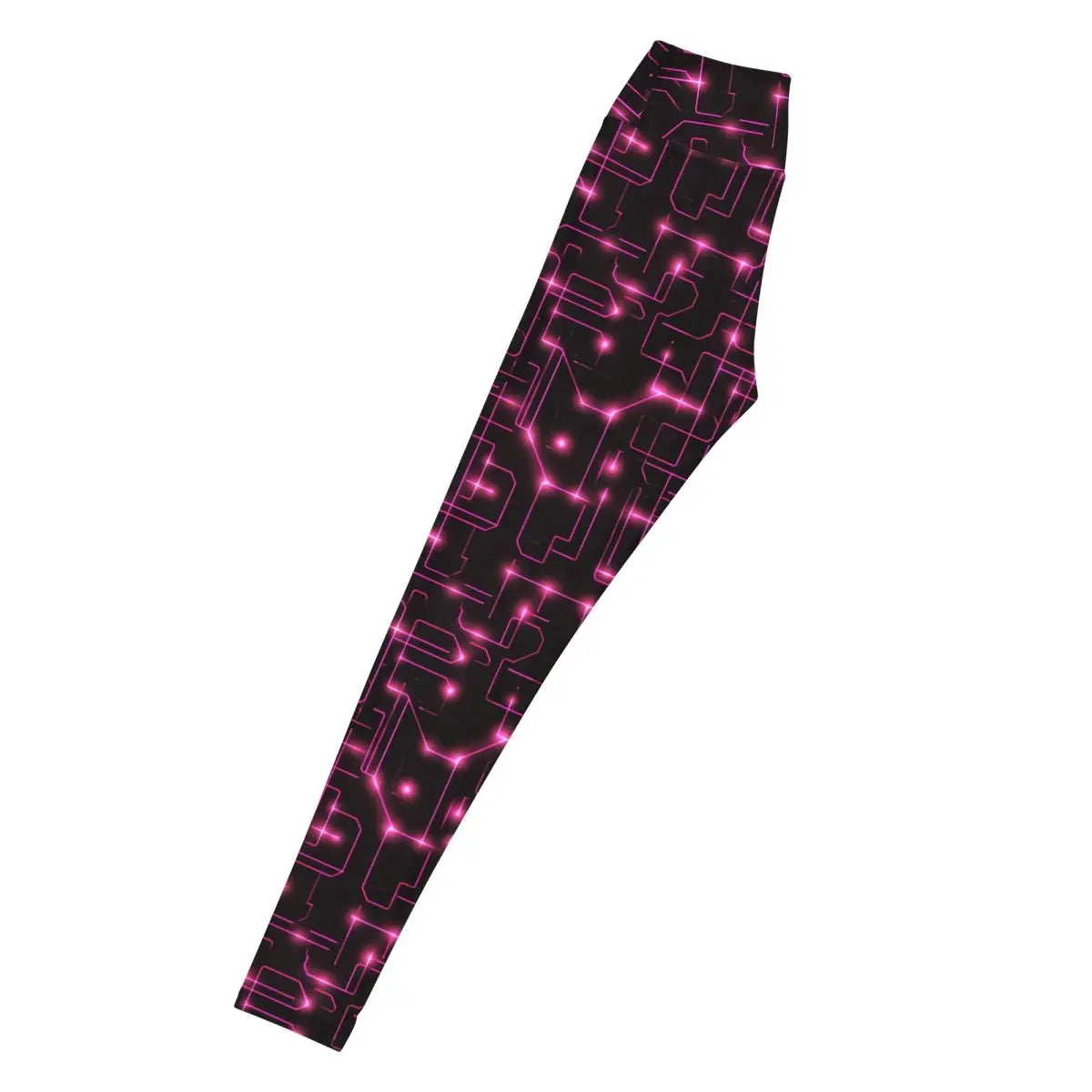 All-Over Print Pink Tron Yoga Leggings (women)