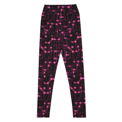 All-Over Print Pink Tron Yoga Leggings (women)