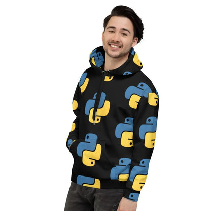 All-Over Print Python Icon Hoodie (unisex)