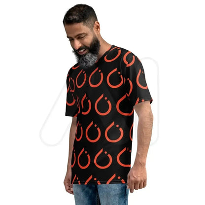 All-Over Print PyTorch Icon Black T-Shirt (men)