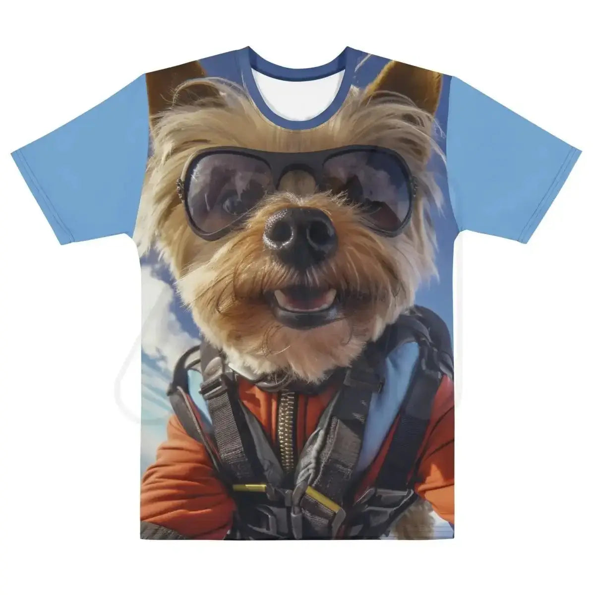 All-Over Print Skydiving Yorkshire Terrier Selfie T-Shirt 2 (men) - M