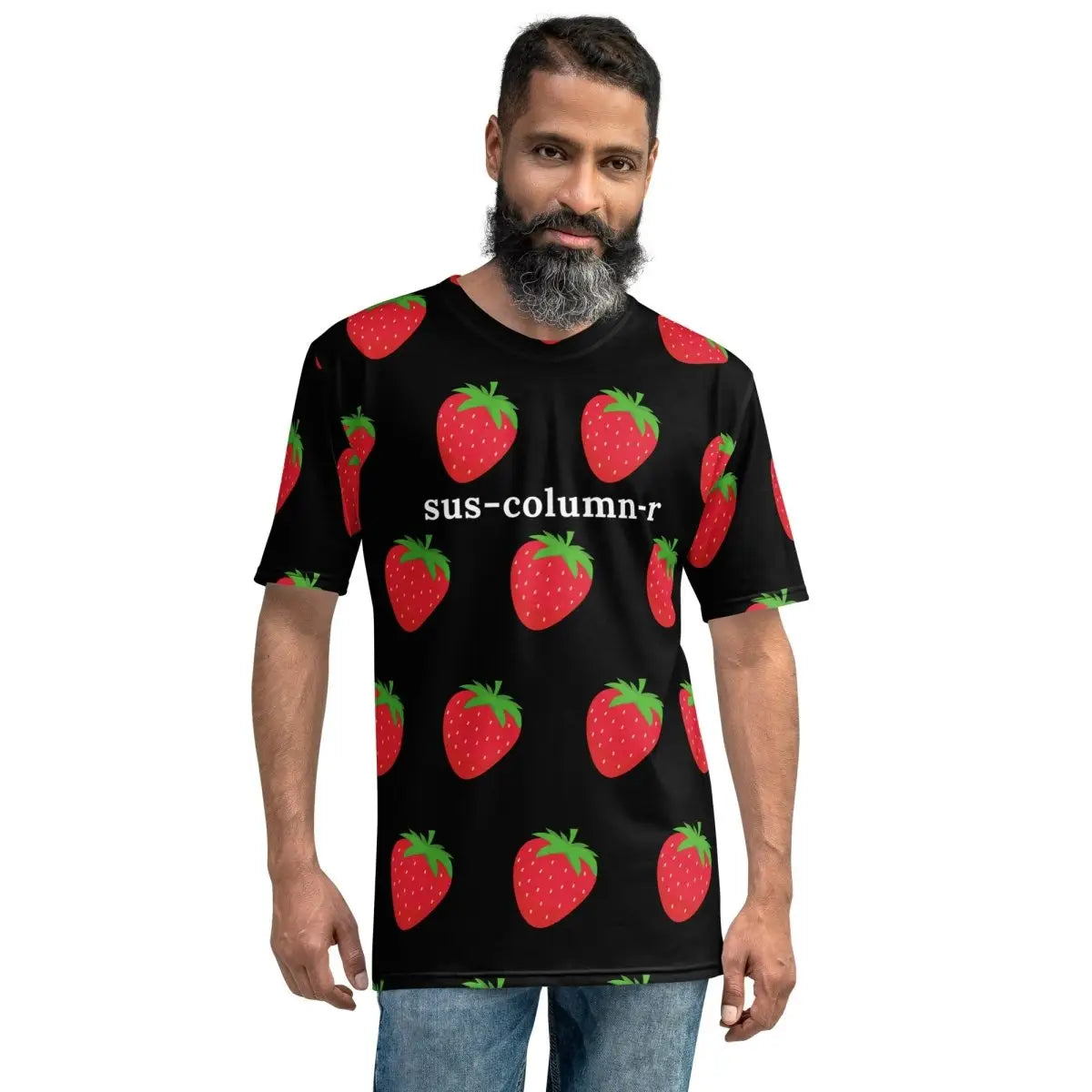 All-Over Print sus-column-r Strawberries T-Shirt (men)