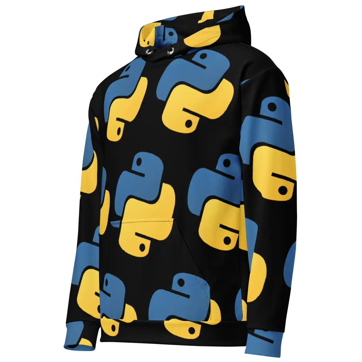 All-Over Print Tilted Python Icon Hoodie (unisex)