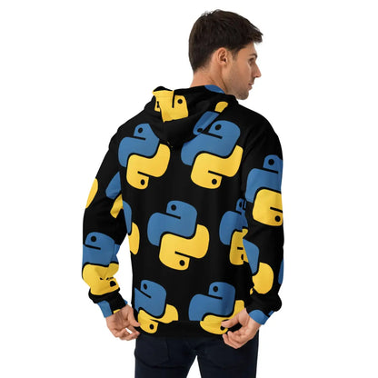 All-Over Print Tilted Python Icon Hoodie (unisex)