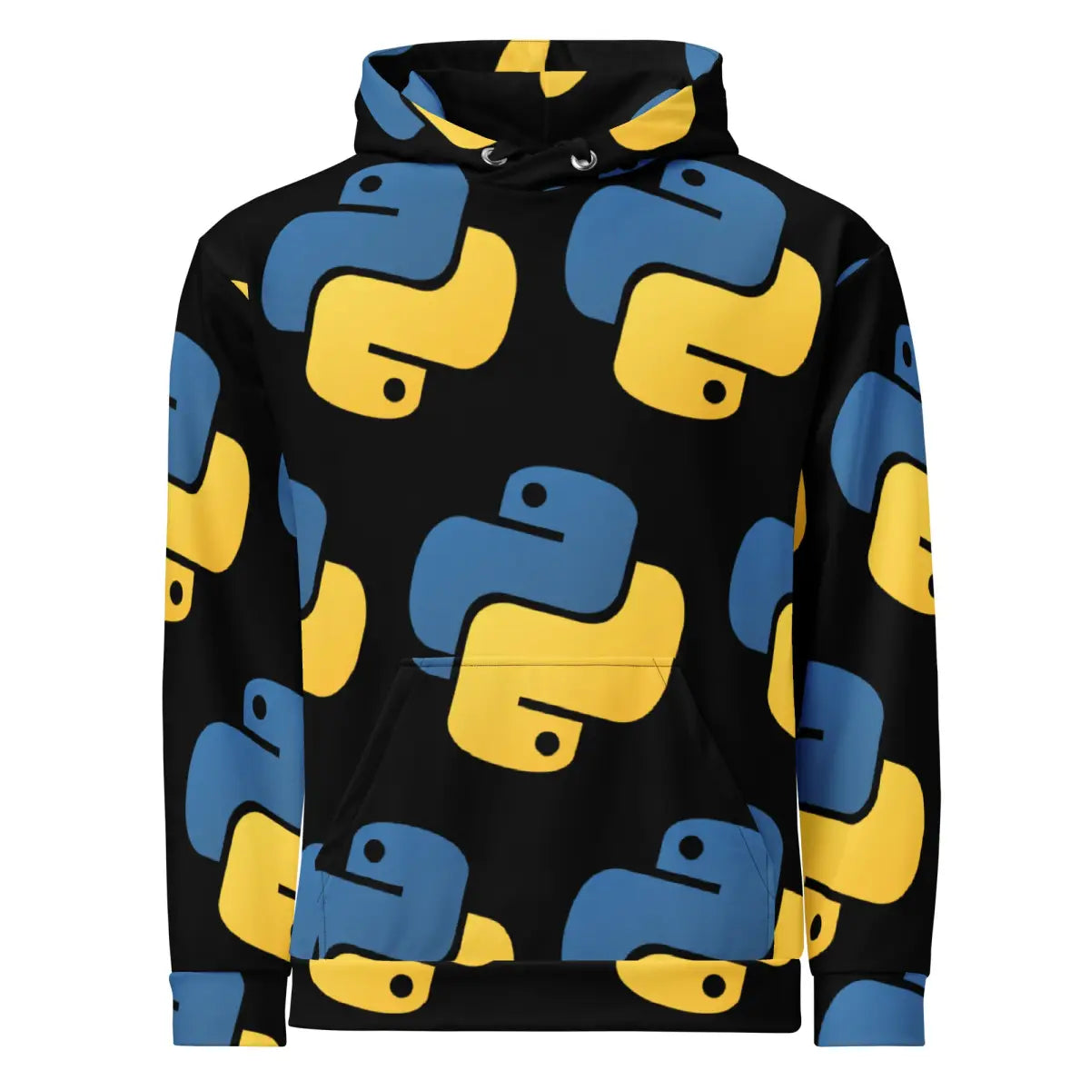 All-Over Print Tilted Python Icon Hoodie (unisex) - M