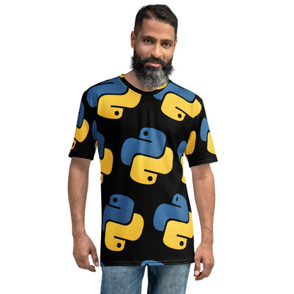 All-Over Print Tilted Python Icon T-Shirt (men)