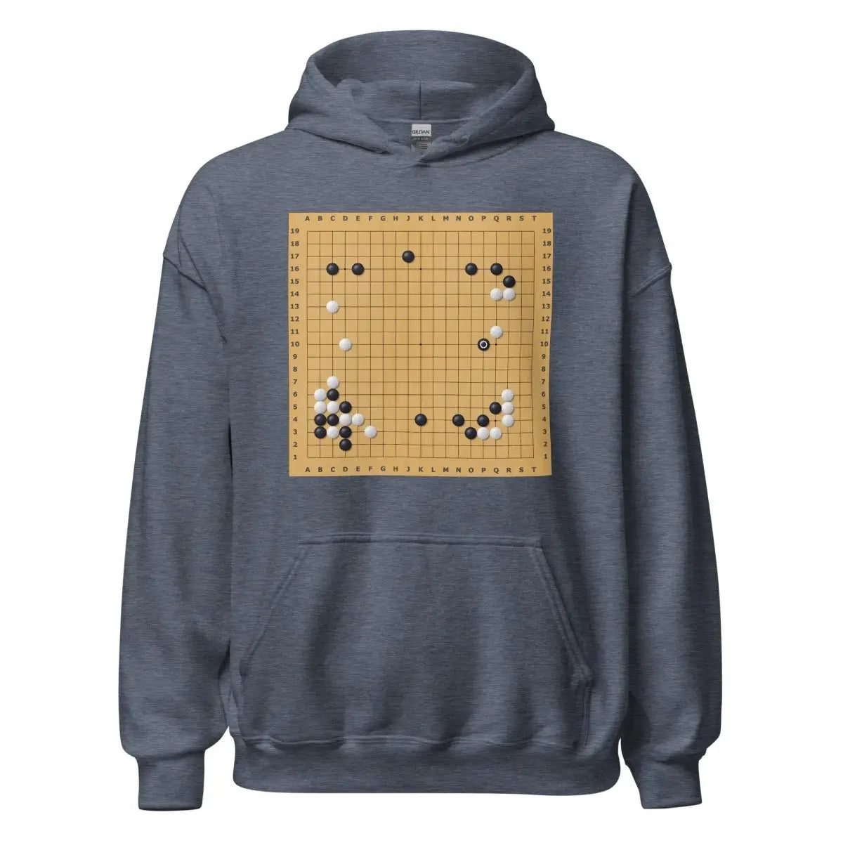 AlphaGo vs Lee Sedol Game 2 Move 37 Hoodie (unisex) - Heather Sport Dark Navy / M