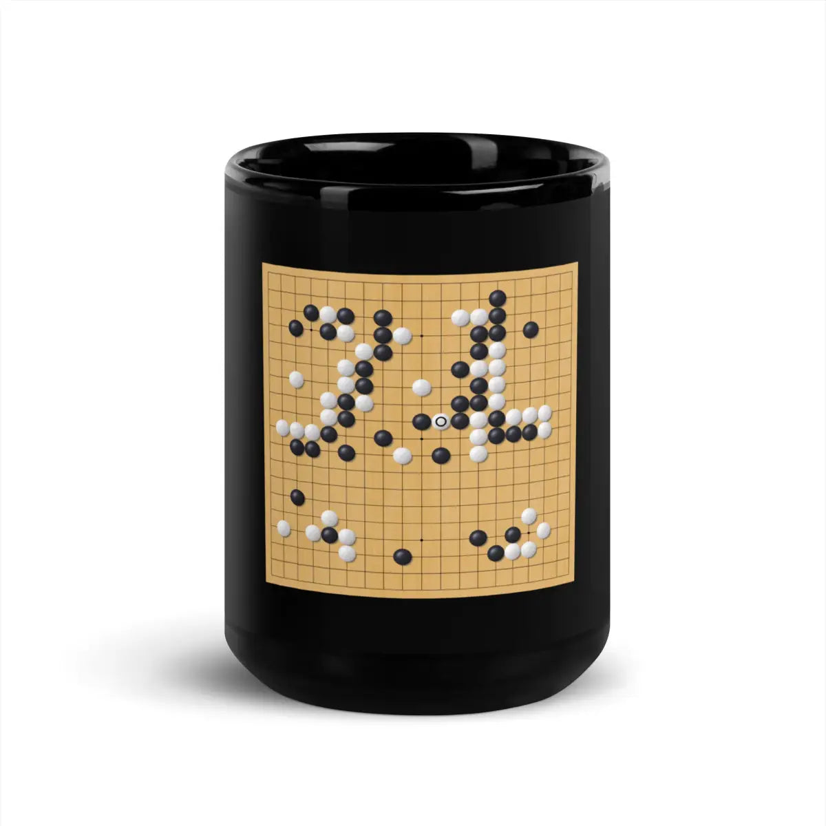 AlphaGo vs Lee Sedol Game 4 ’Good Move’ 78 Black Glossy Mug - 15 oz