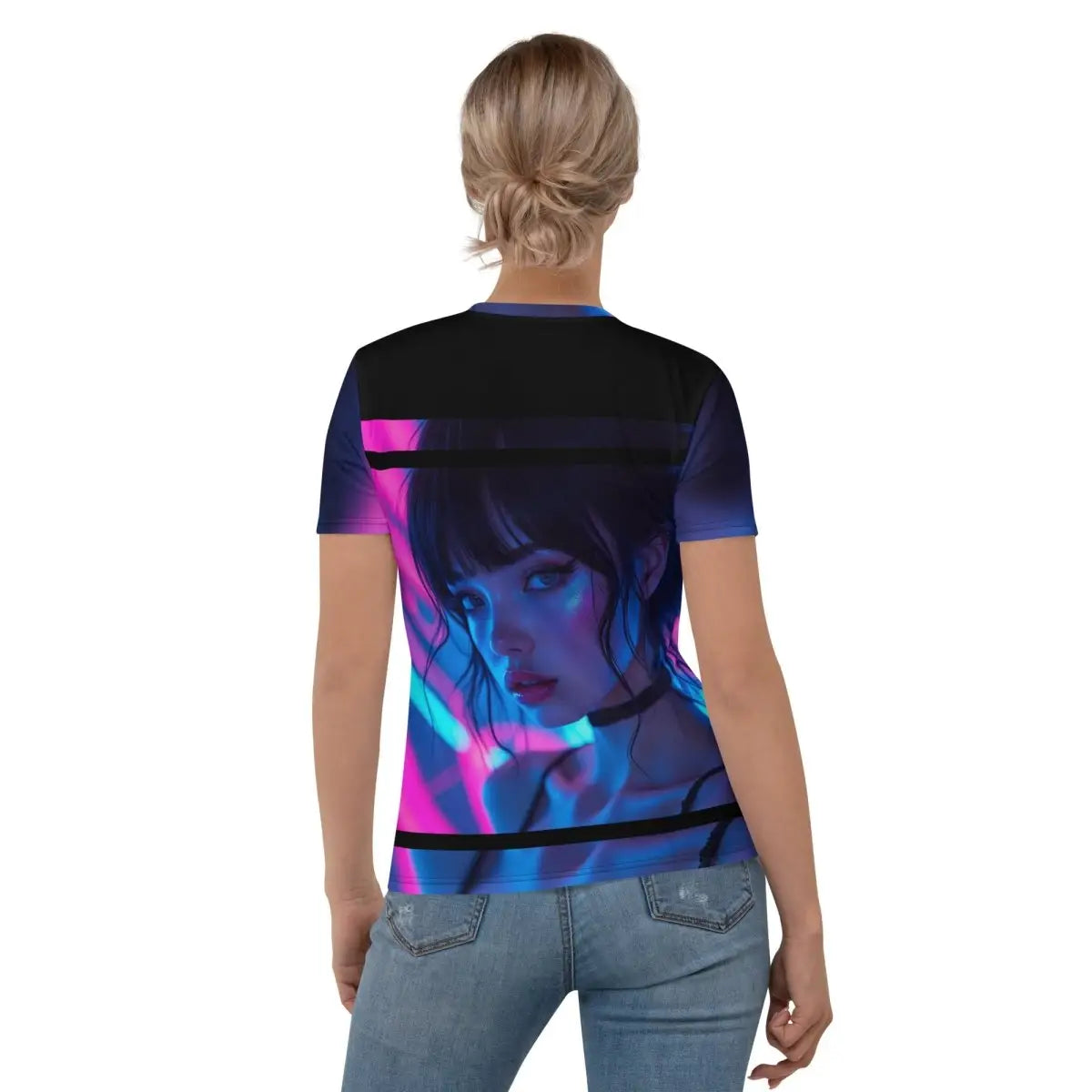 Amazing Neon Anime Woman T-shirt (women)