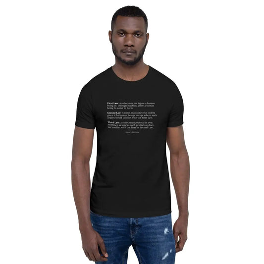 Asimov’s Three Laws of Robotics T-Shirt (unisex)