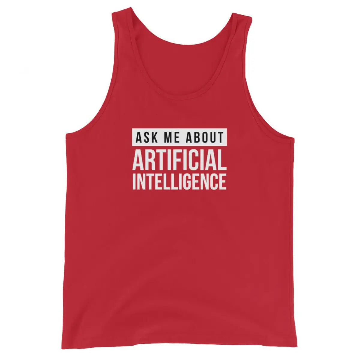 Ask Me About Artificial Intelligence Tank Top - Red / M