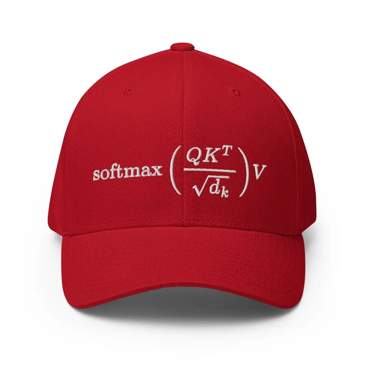 Attention is All You Need Closed-Back Baseball Cap - Red / S/M