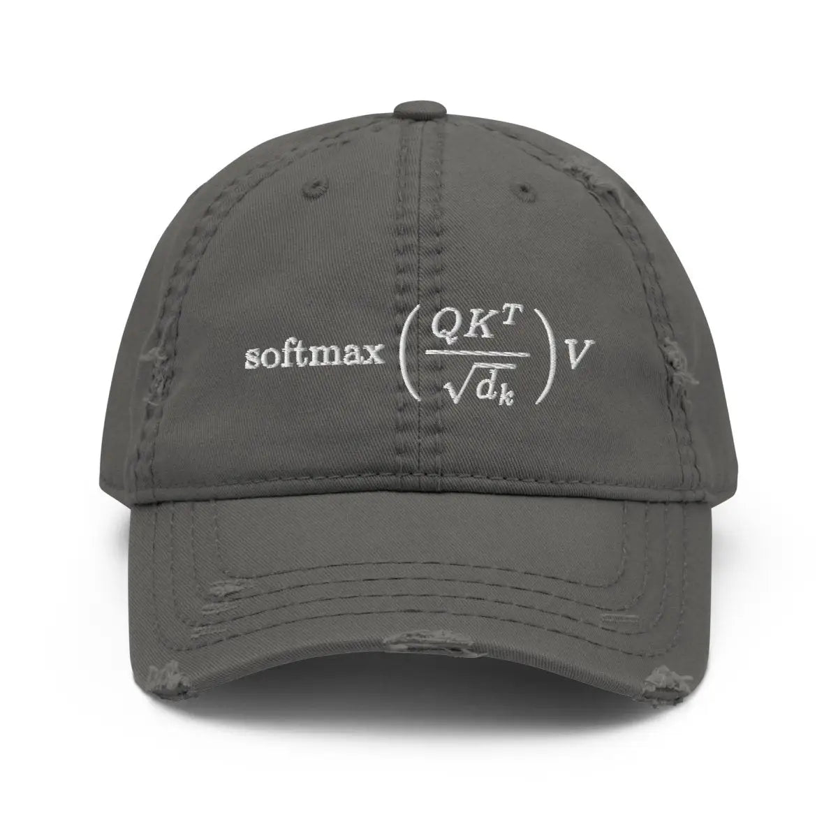 Attention is All You Need Distressed Cap - Charcoal Grey