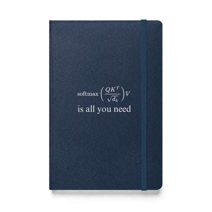 Attention is All You Need Hardcover Bound Notebook - Navy