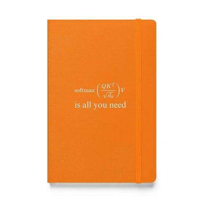 Attention is All You Need Hardcover Bound Notebook - Orange