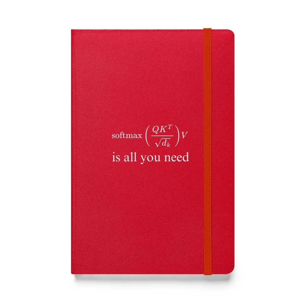 Attention is All You Need Hardcover Bound Notebook - Red