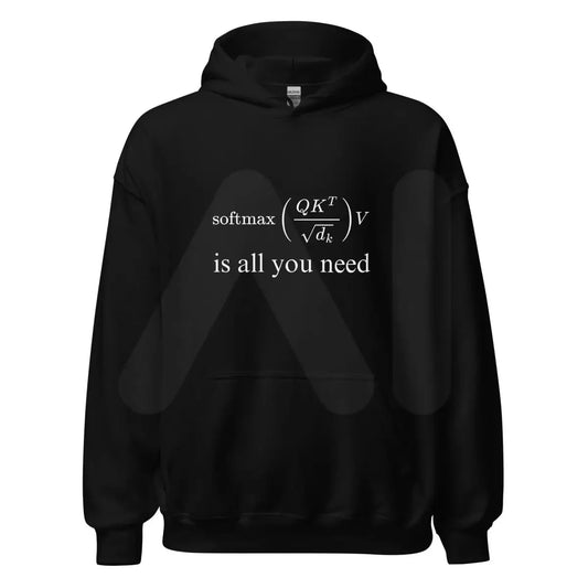 Attention is All You Need Hoodie (unisex) - Black - AI Store