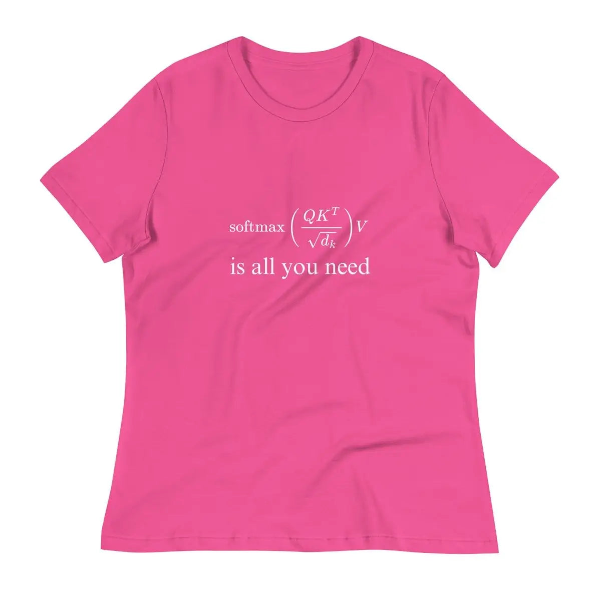 Attention is All You Need Relaxed T-Shirt (women) - Berry / M