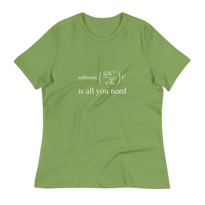 Attention is All You Need Relaxed T-Shirt (women) - Leaf / M