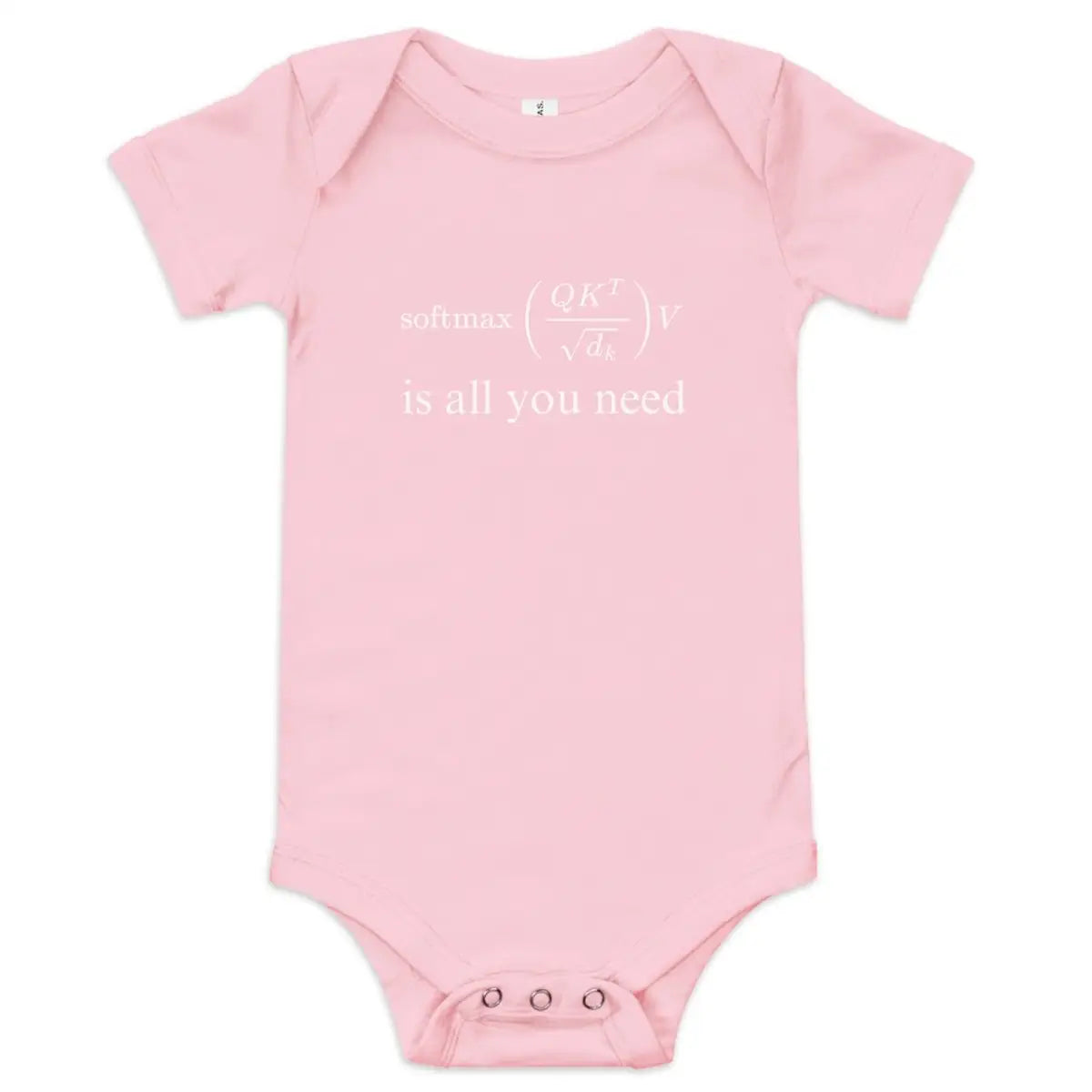 Attention is All You Need Short Sleeve One-Piece (baby) - Pink / 3-6m