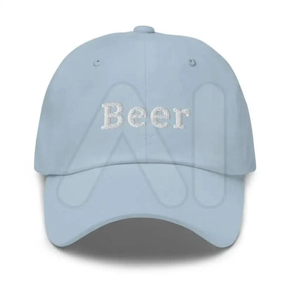 Beer Embroidered Cap - Light Blue