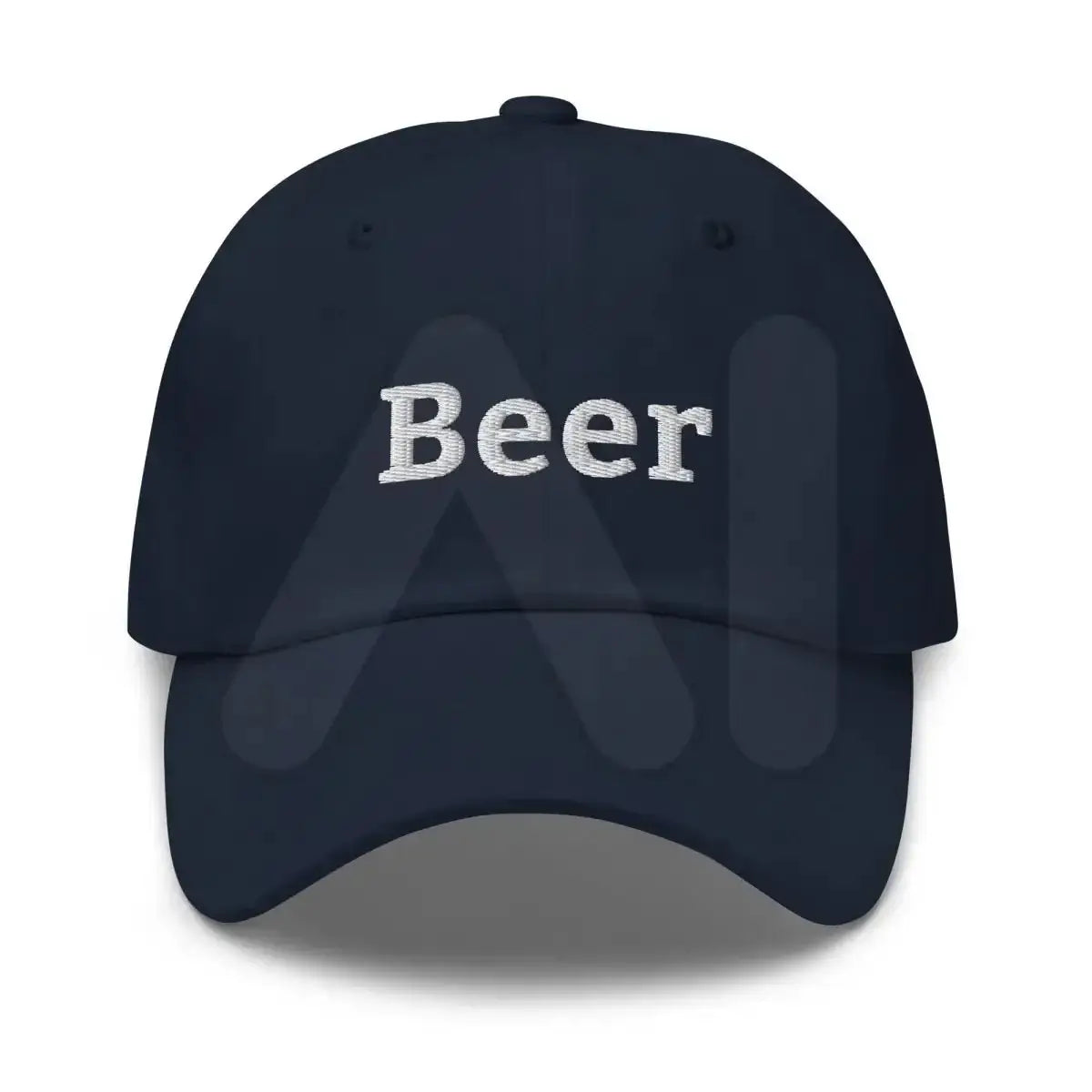 Beer Embroidered Cap - Navy