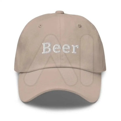 Beer Embroidered Cap - Stone