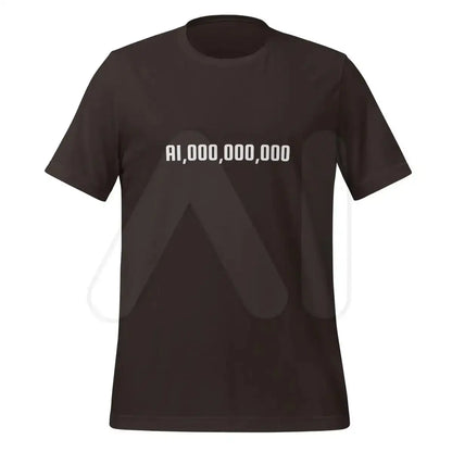 AI Billion T-Shirt (unisex) - Brown / M