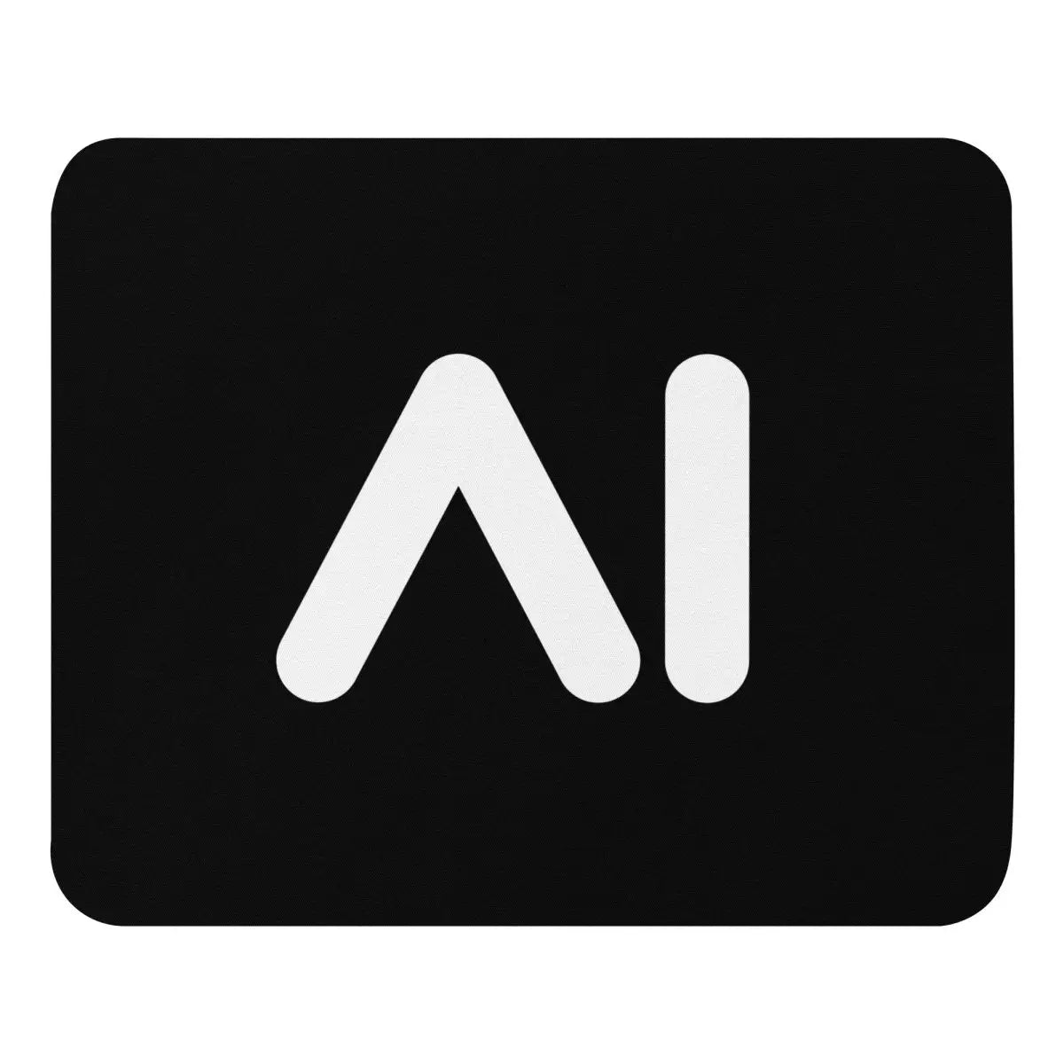 Black AI Logo Mouse Pad