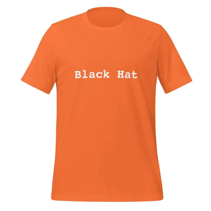 Black Hat T-Shirt (unisex) - Orange / M