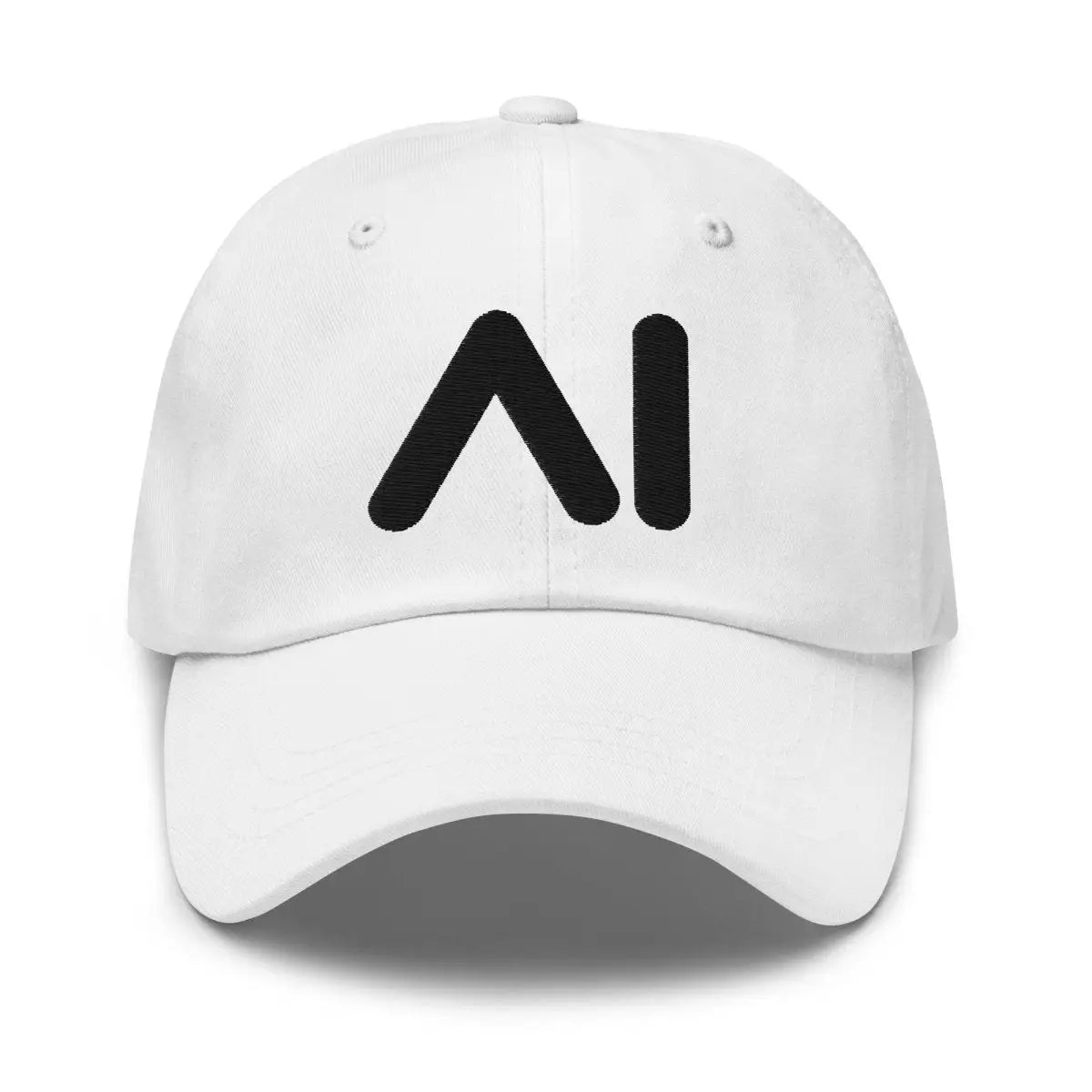 AI Black Logo Cap - White