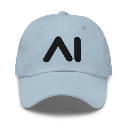 AI Black Logo Embroidered Cap - Light Blue - AI Store