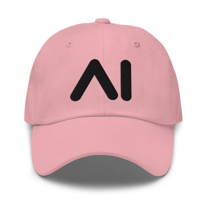 AI Black Logo Embroidered Cap - Pink - AI Store