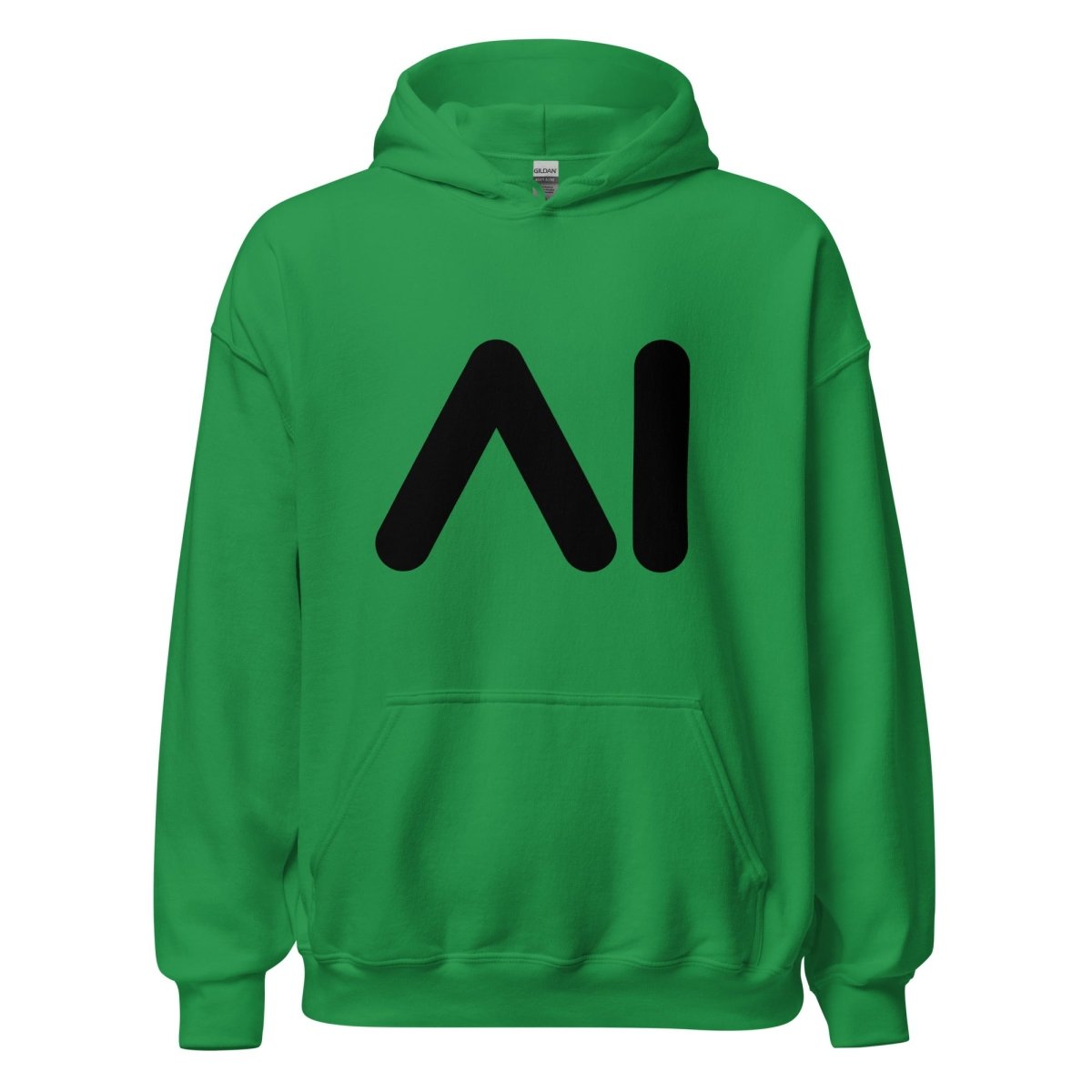 AI Black Logo Hoodie (unisex) - Irish Green - AI Store