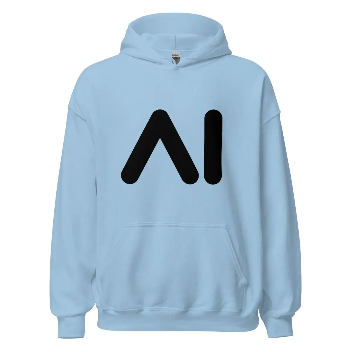 AI Black Logo Hoodie (unisex) - Light Blue / M