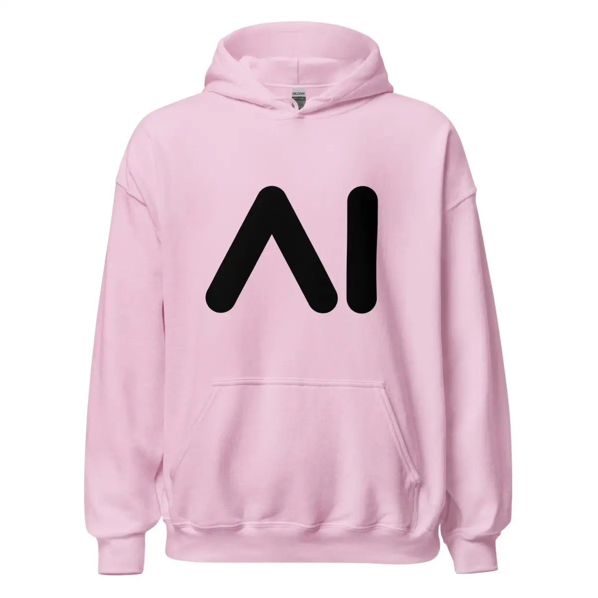 AI Black Logo Hoodie (unisex) - Light Pink / M