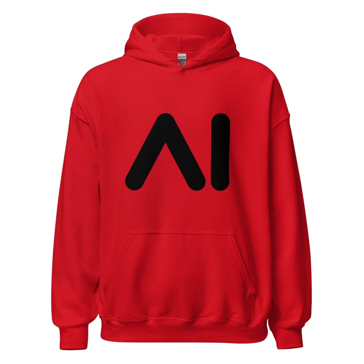 AI Black Logo Hoodie (unisex) - Red - AI Store