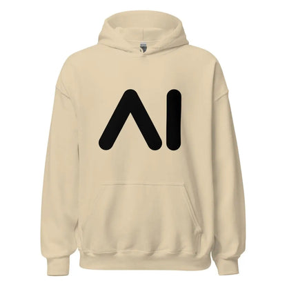 AI Black Logo Hoodie (unisex) - Sand / M