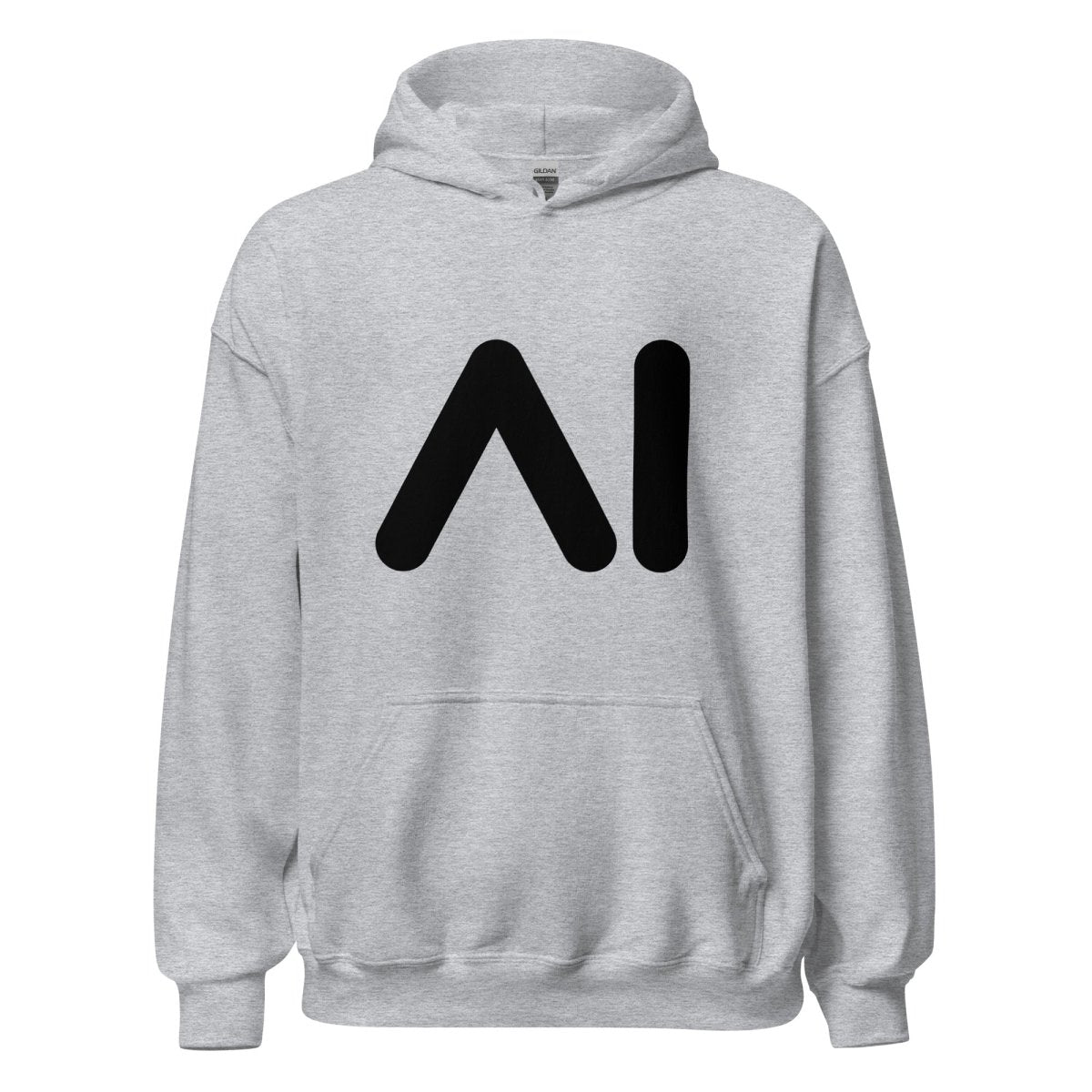AI Black Logo Hoodie (unisex) - Sport Grey - AI Store
