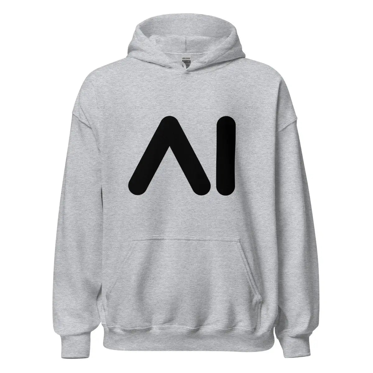 AI Black Logo Hoodie (unisex) - Sport Grey / M