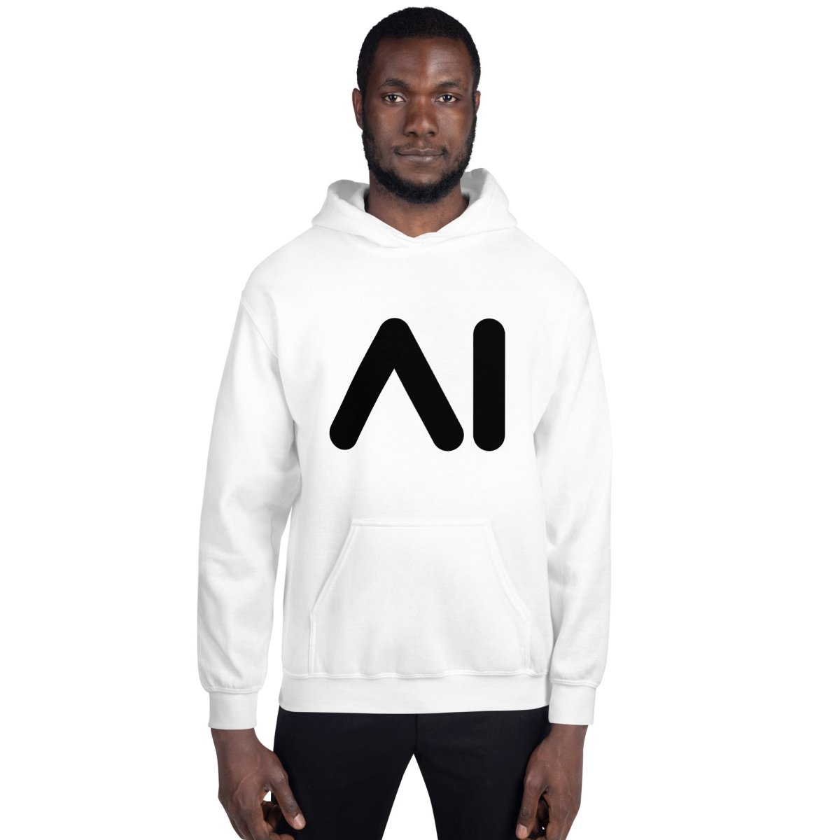 AI Black Logo Hoodie (unisex) - White - AI Store